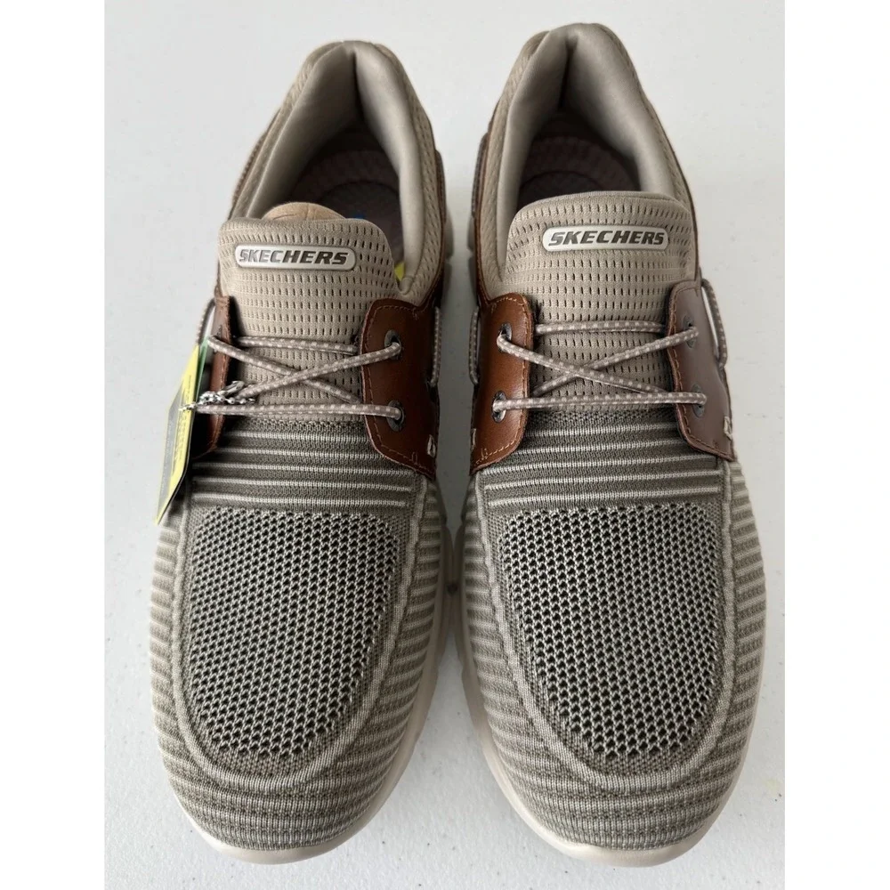 Skechers Men's‎ Del Retto Clean Slate Slip On Walking Loafers Taupe Size 11.5 US